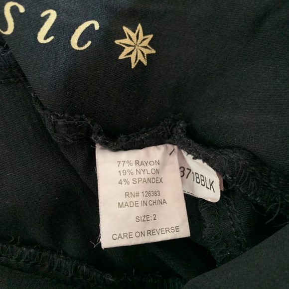 EURO Classic Black Crop Pants with Rhinestones 2 - Picture 4 of 4